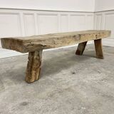Table basse/pied de lit 1930 en chêne massif