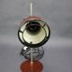 1970s Hungarian table lamp, "Space Age" style, in brown enamel.