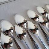 12 large silver-plated metal table spoons by Guildart