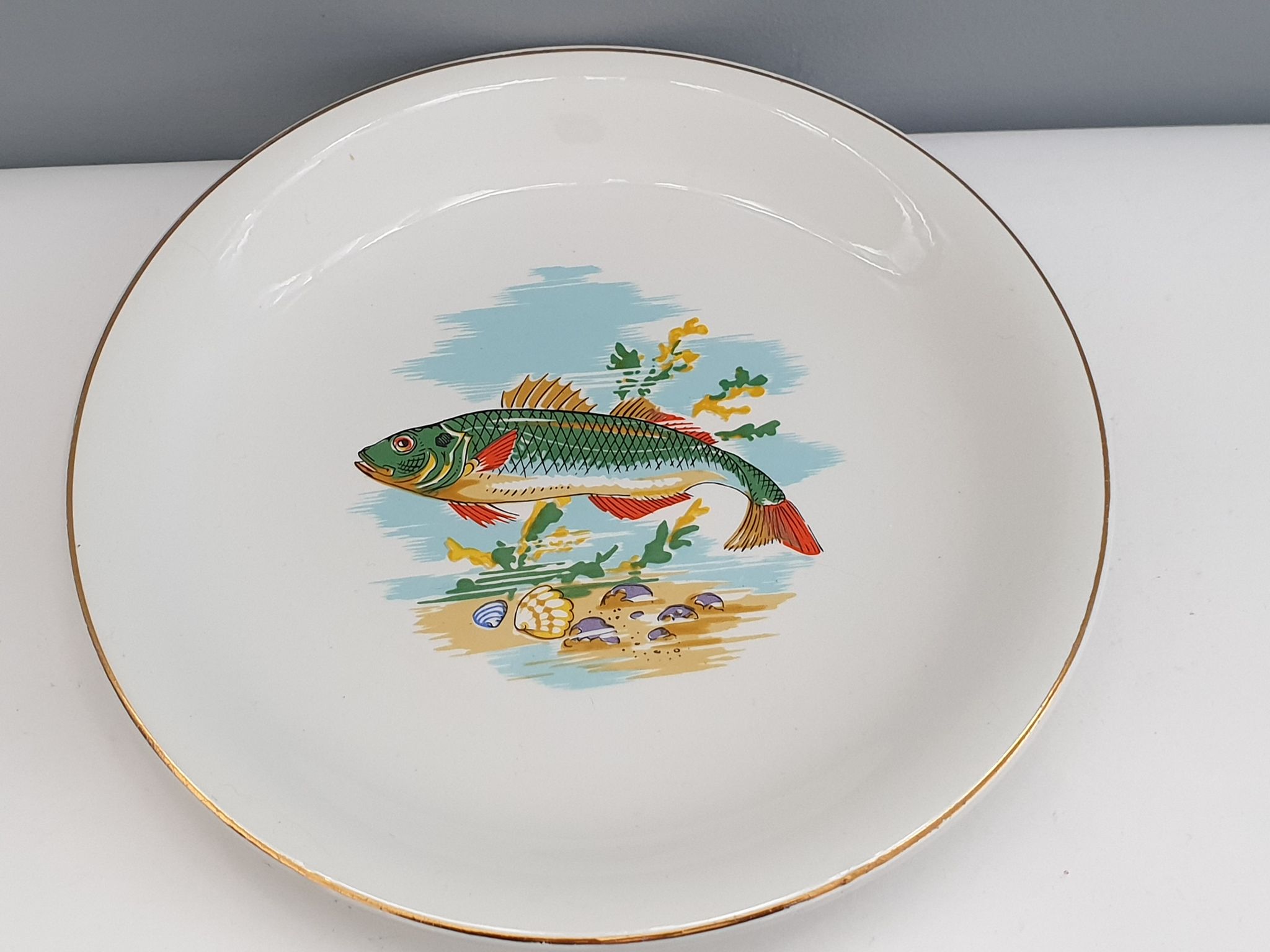 Assiette service à poisson Sarreguemines