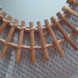 Rattan mirror