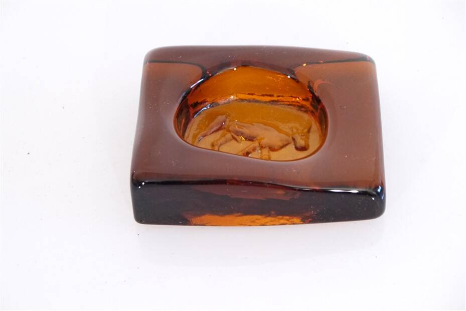 Glass ashtray by Erik Hoglund 1960