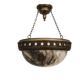 Alabaster dome chandelier – Art Deco style sculpted Ø 44cm