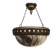 Alabaster dome chandelier – Art Deco style sculpted Ø 44cm