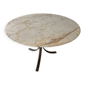 Calacatta marble dining table attributed to Osvaldo Borsani