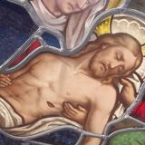 19th century stained glass window “Jesus”