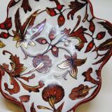 Longwy Cloisonné Enameled Basket Empty Pocket Cup Flowers Fe