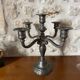 Antique candelabrum in pewter – 5 branches – France, mid 20th century