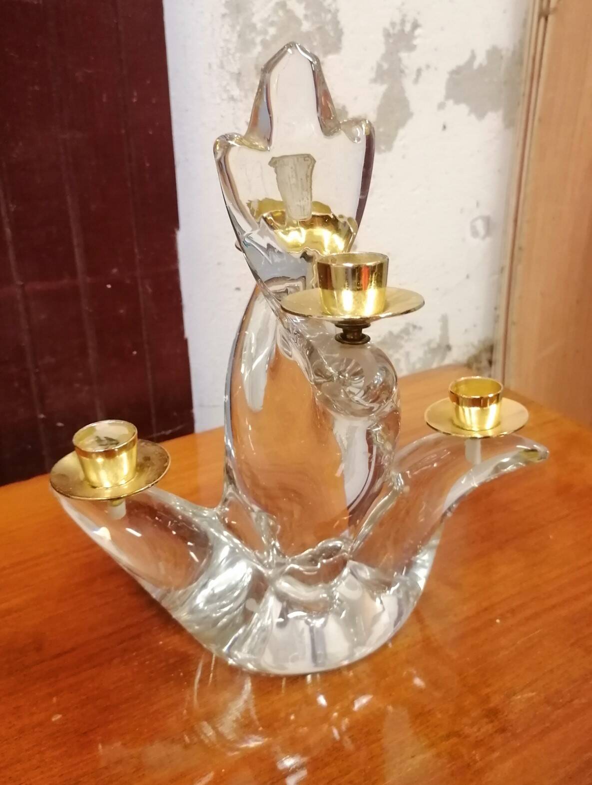 Schneider crystal candlestick - 4 light arms.