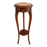 Support de plante vintage en marbre français, table piédestal Louis XV