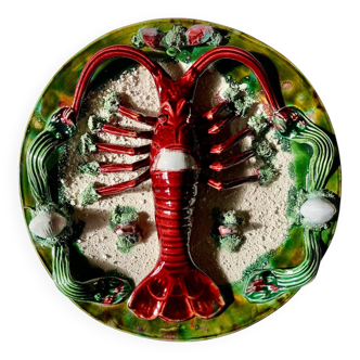 Plat décoratif en faïence de J. Caldas da Rainha