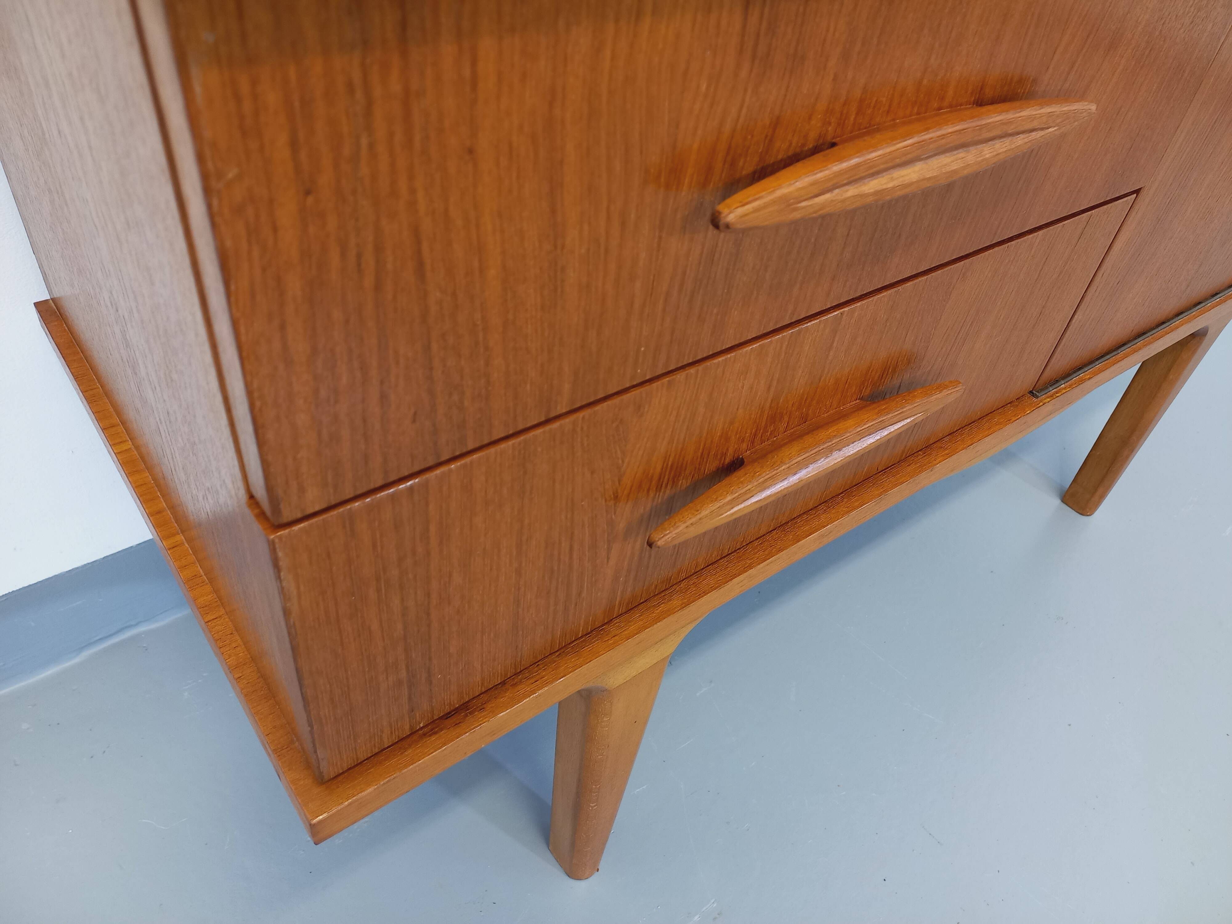 Small vintage Scandinavian teak sideboard from the 60s