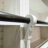 White bookcase library cabinet bookcase with ladder