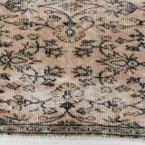 Light Blush Pink All-over Floral Vintage Rug, 188x276Cm