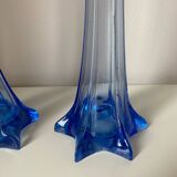 Pair of old blue soliflores