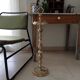 Vintage standing ashtray 50s onyx and brass