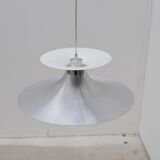Scandinavian chandelier by MARKSLÖJD in aluminum and opaline, Sweden 1970