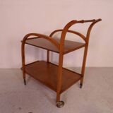 Vintage Mid century oak trolley