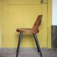 Chaise Baumann modèle Mondor, chaise bois vintage, chaise d'appoint