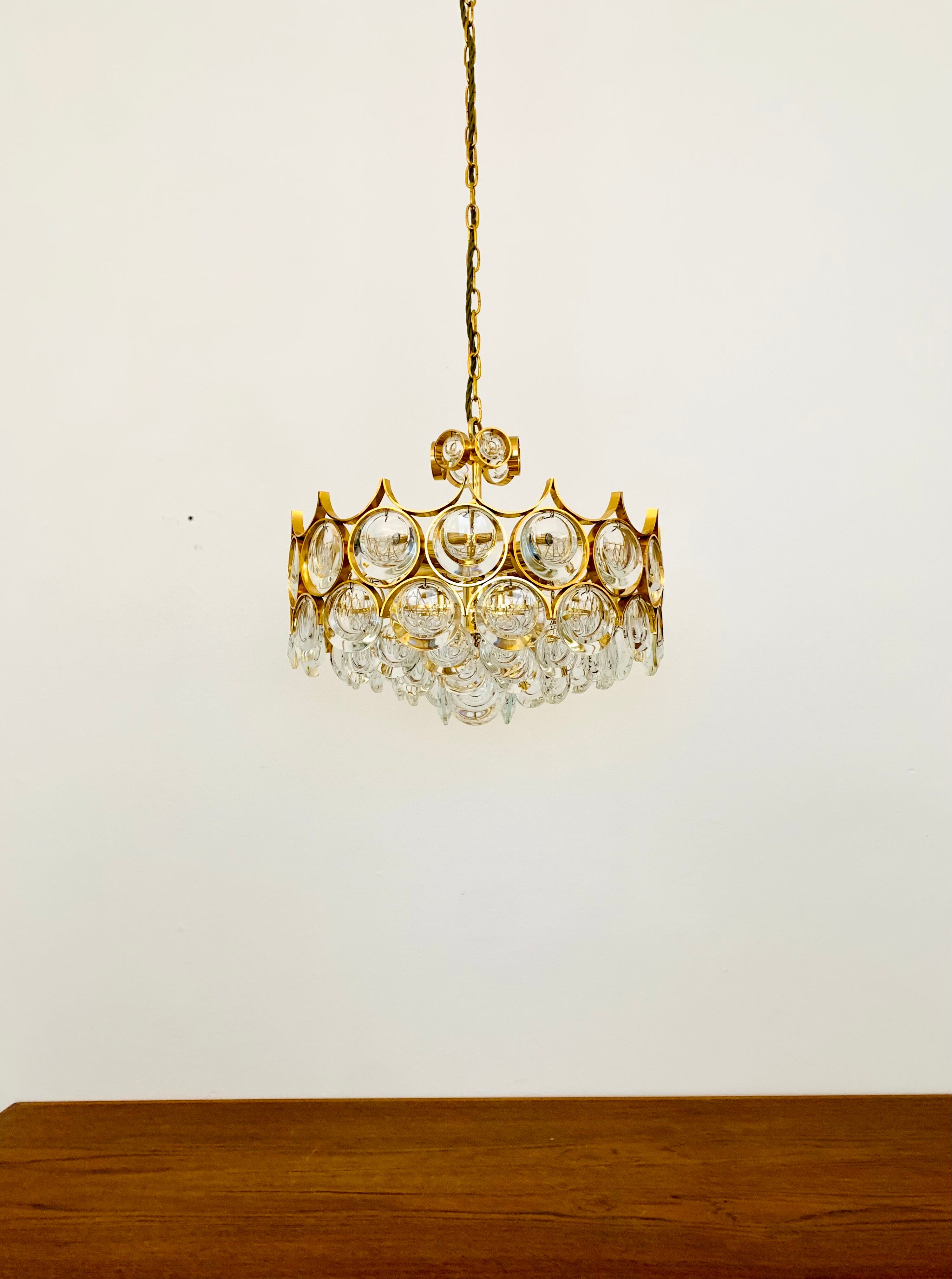 Chandelier en verre cristal par Palwa