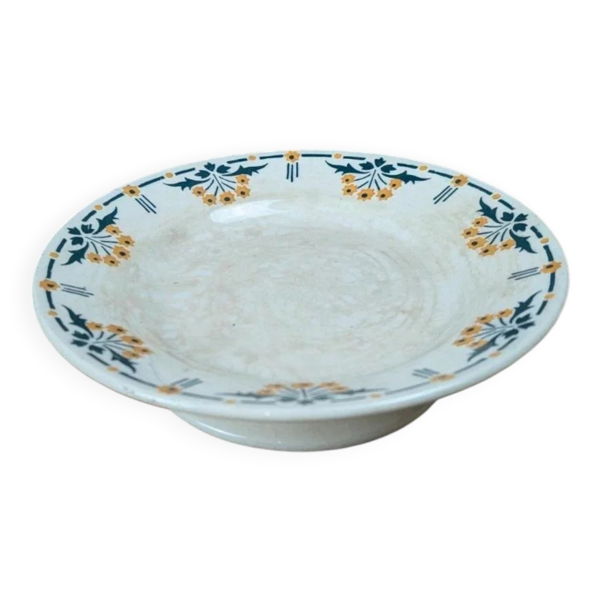 Antique compote dish in ironstone – Choisy-le-Roi