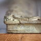 Gilded wooden and stucco frame
