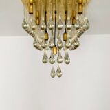 Glass Flush Chandelier by Ernest Palme