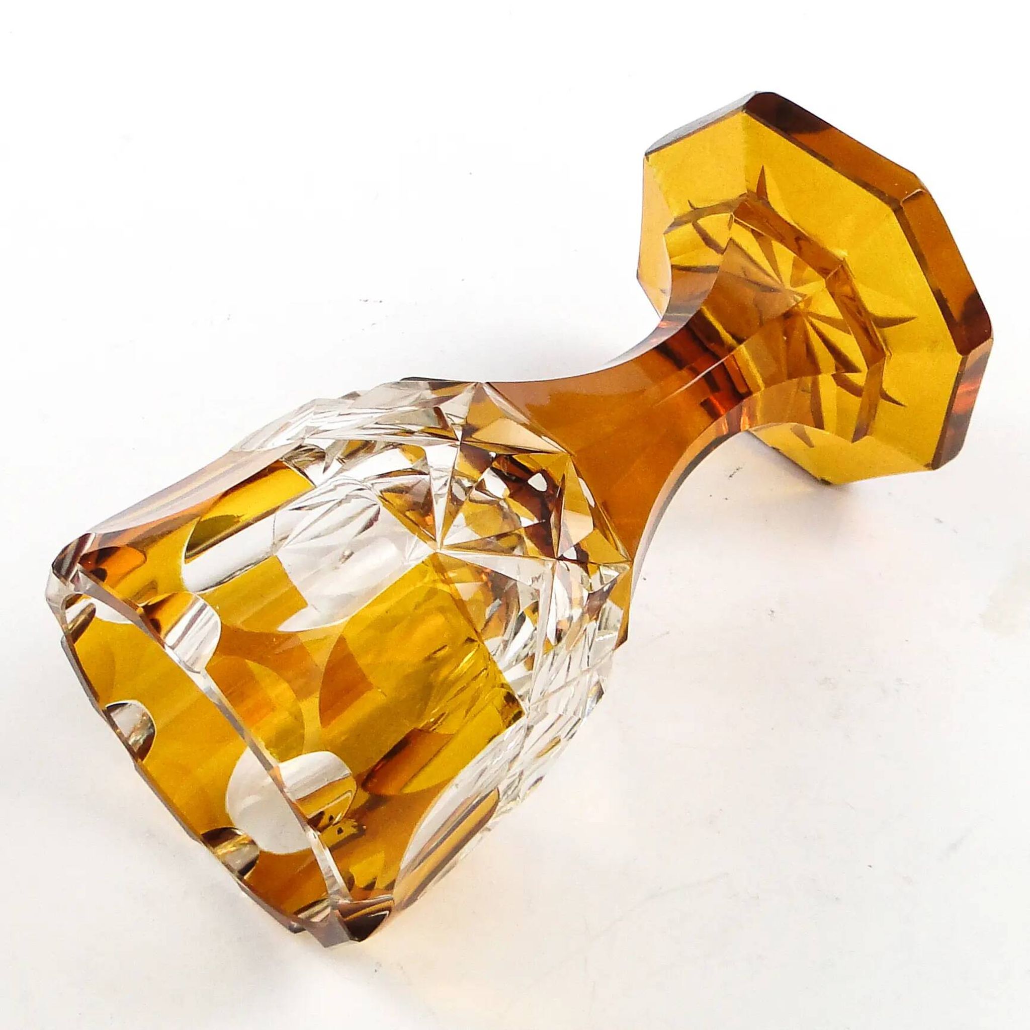 Art Deco goblet, crystal, Czechoslovakia, 1930s