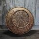 Large old wicker bowl, straw and bramble, woven bowl, rustic.