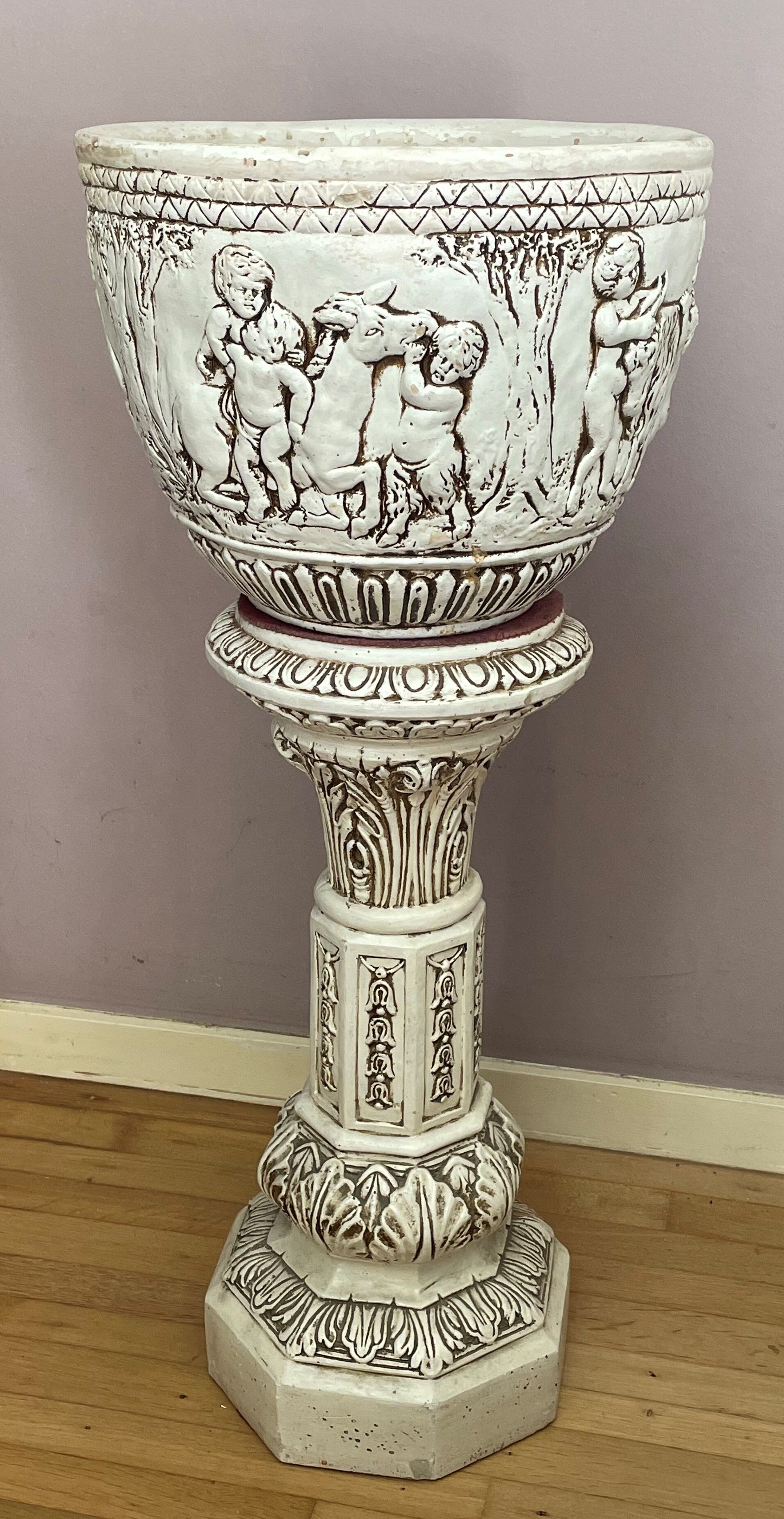 Plant holder plaster column