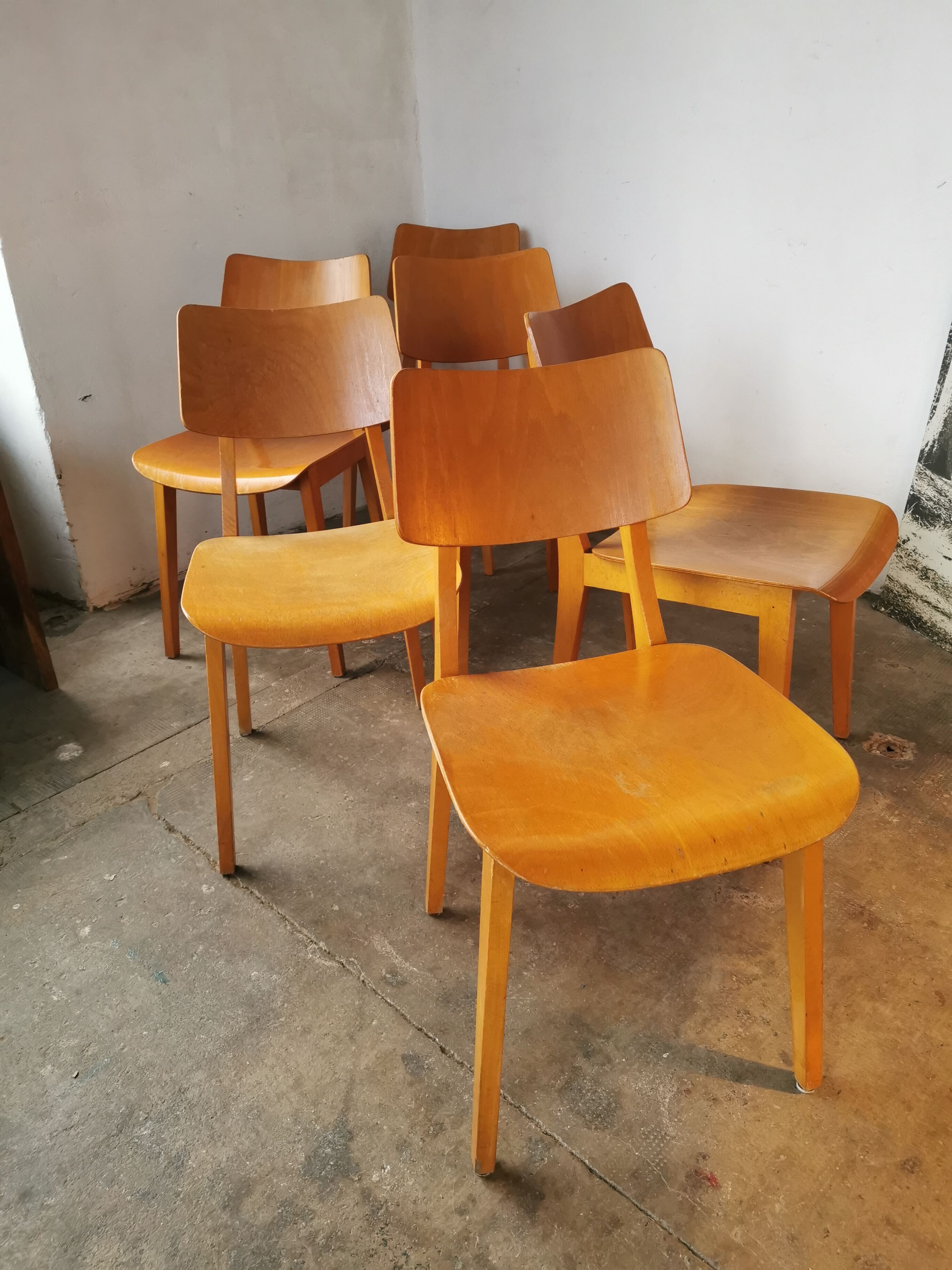 Set of 6 chairs from the 60s