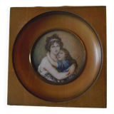 Peinture miniature " Autoportrait "