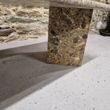 Table basse en pierre du Jura style marbre