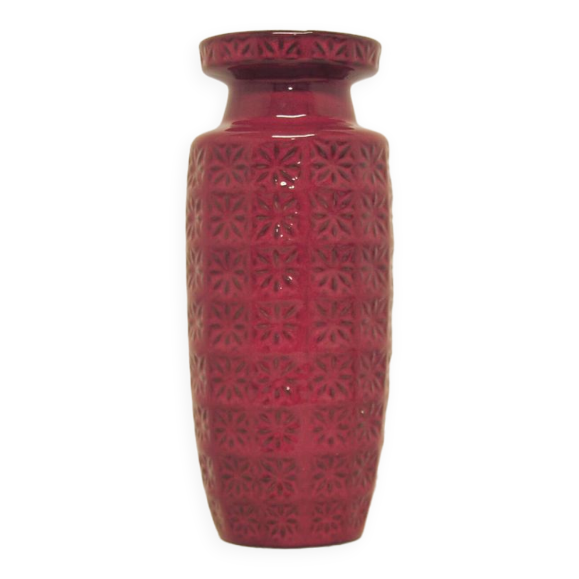 vintage red Prisma West Germany vase Scheurich