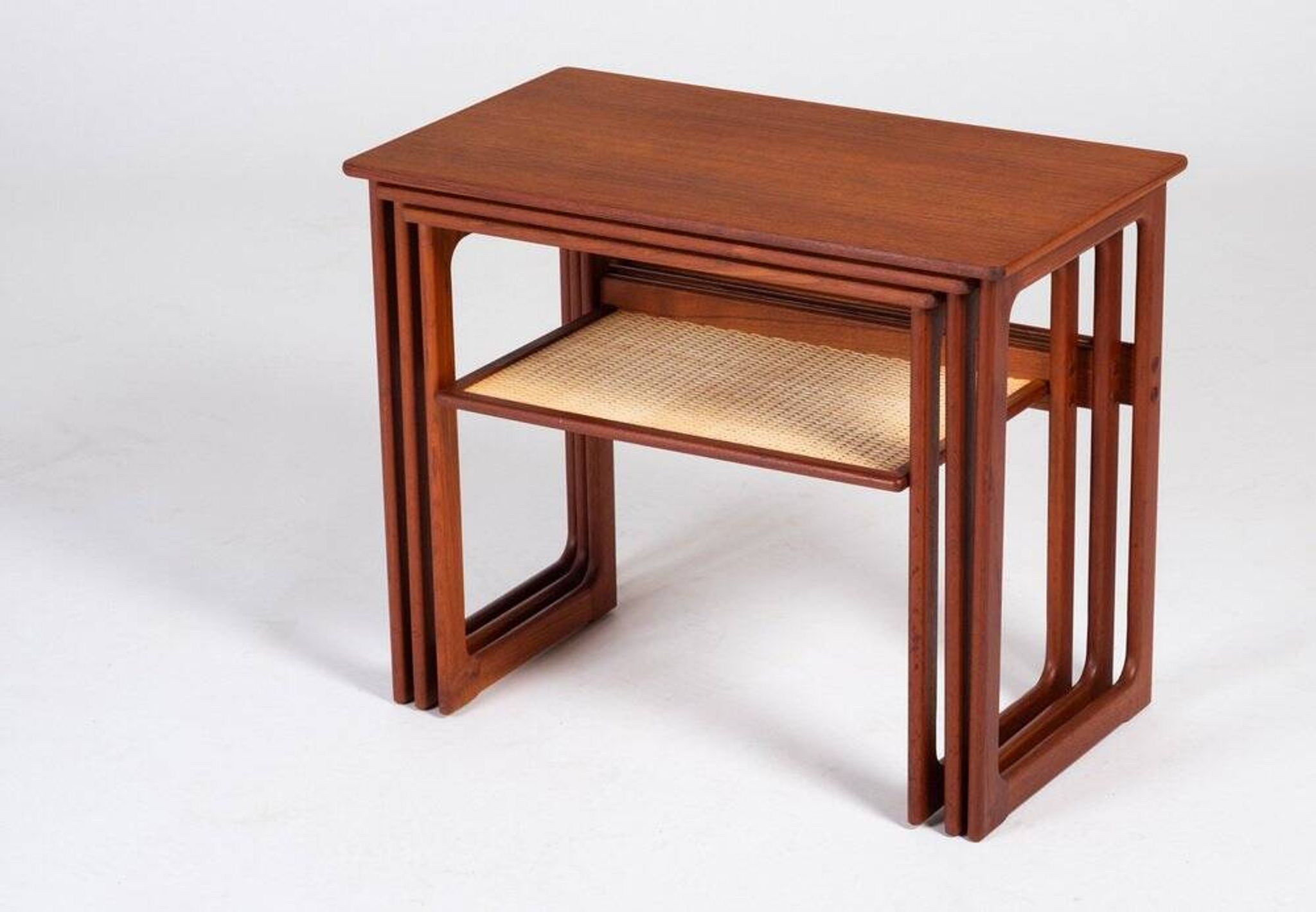 Nest of Teak Tables by Johannes Andersen for CFC Silkeborg, Denmark, 1950s, Set of 3