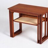 Nest of Teak Tables by Johannes Andersen for CFC Silkeborg, Denmark, 1950s, Set of 3