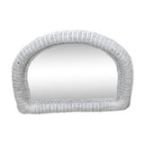 Half moon rattan mirror  76x62cm