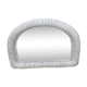 Miroir rotin demie lune 76x62cm