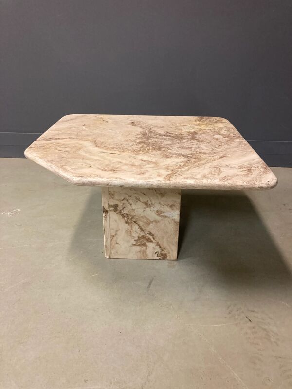 Table basse/table d'appoint en marbre vintage des années 1970