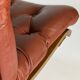 Vintage armchair easy chair leather 70s in the style of Ingmar Relling