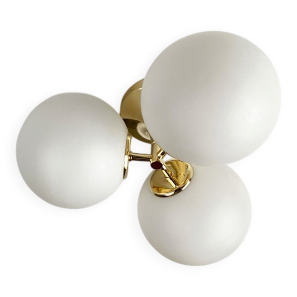 Suspension en laiton de l'ère spatiale suisse du milieu du siècle par E.R. Nele pour Temde, années 1960