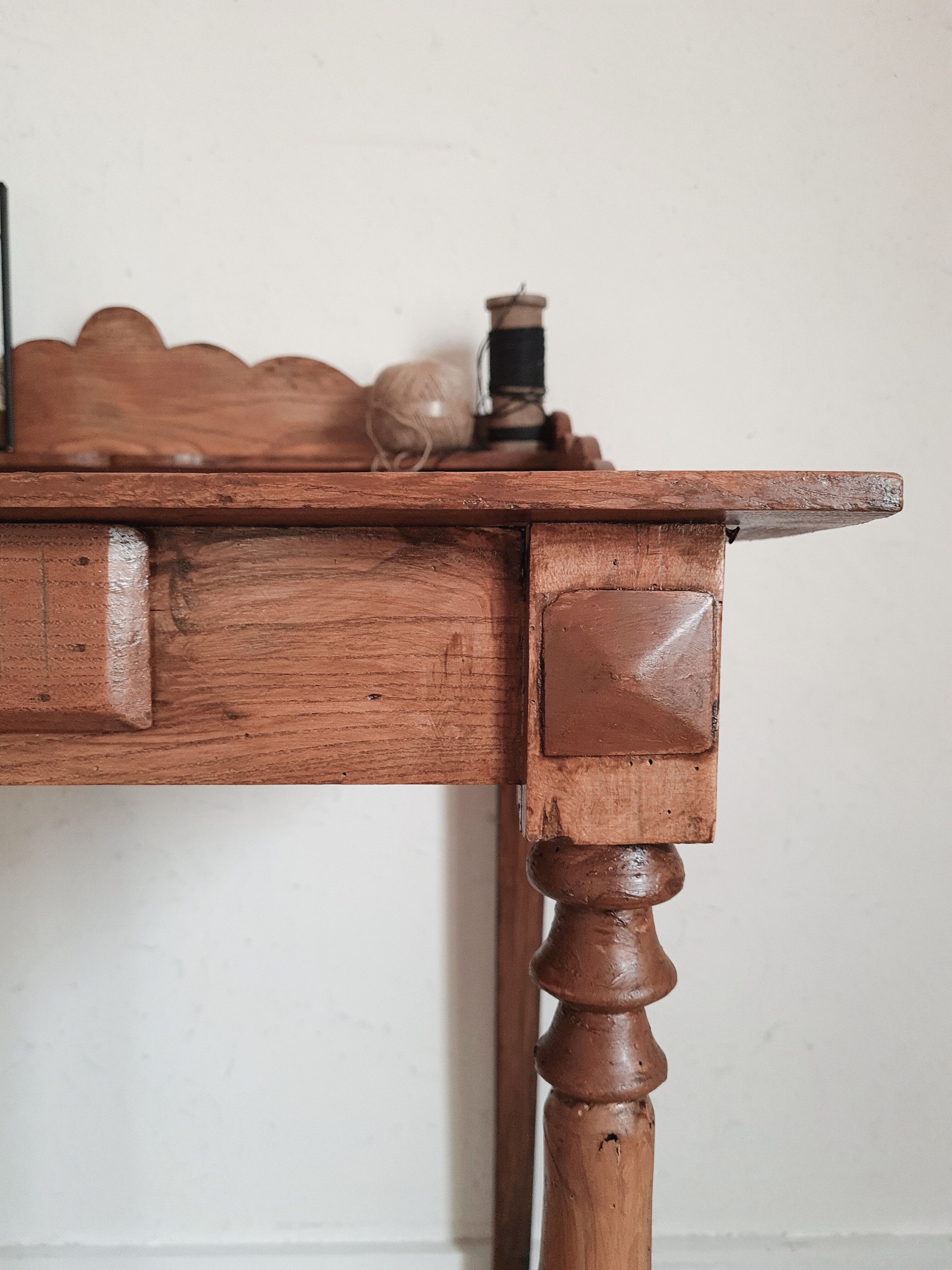 Old wooden toilet table