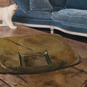 Plat , coupe en verre 80's