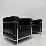 ‘90s Vintage LC2 Armchairs by Le Corbusier &Charlotte Perriand  for Cassina