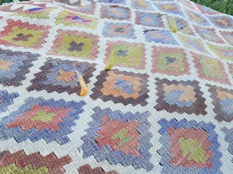 Vintage Turkish hallway rug 100x495 cm