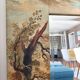 Very large mirror painted in Victorian style.