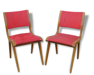 Paire de chaises bois