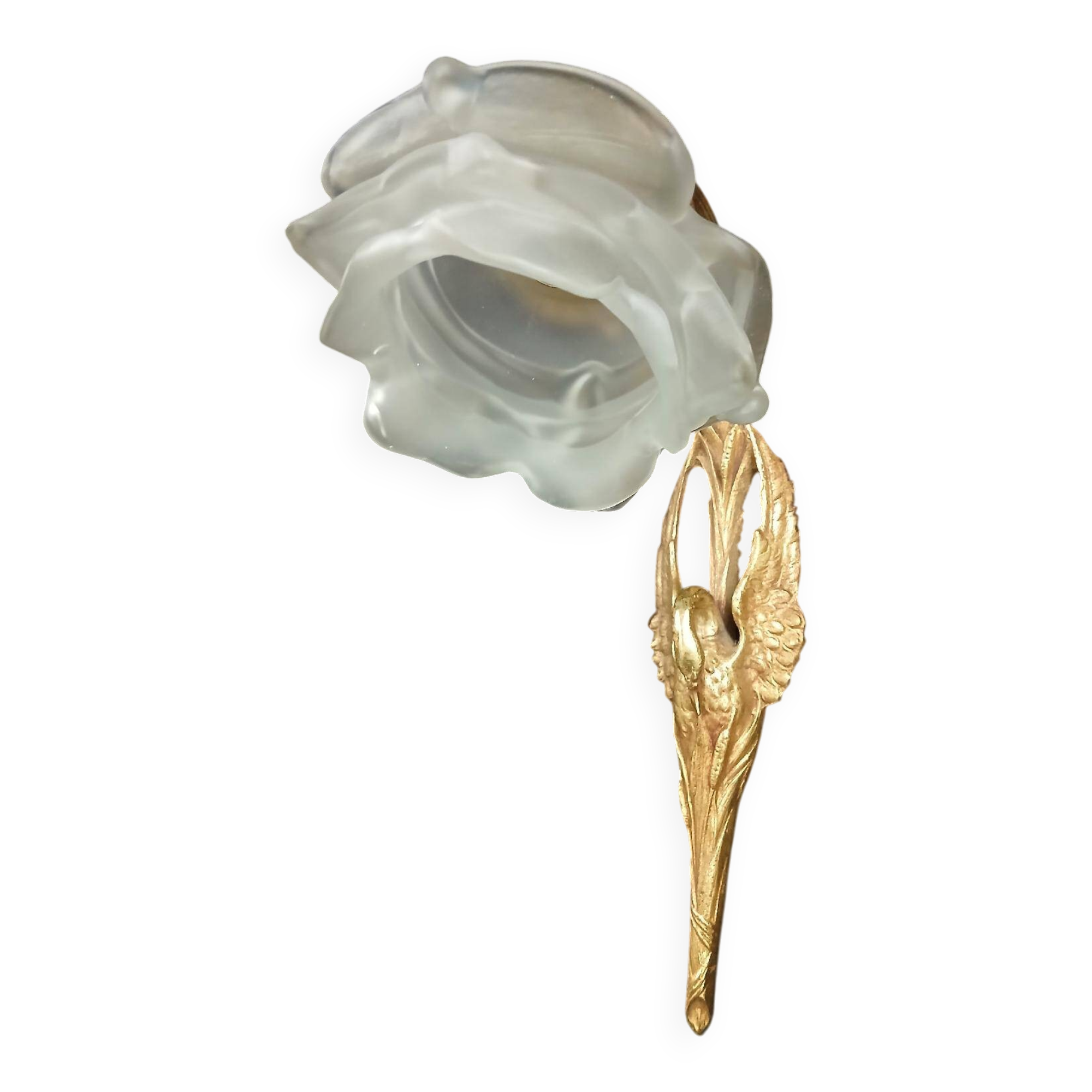 bronze wall light by Charles Ranc Cygne
