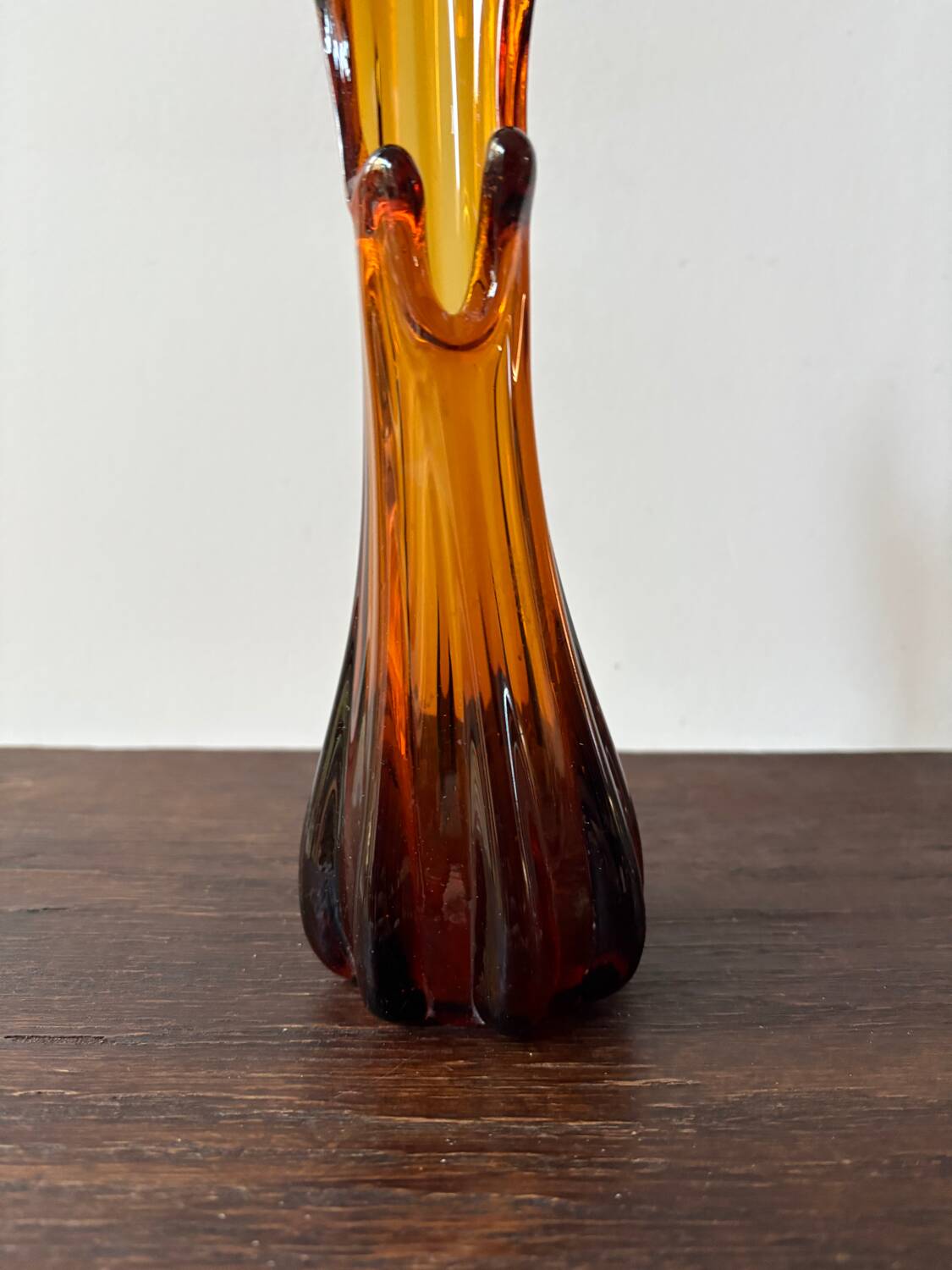 Vintage orange mid-century single-flower vase