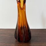 Vintage orange mid-century single-flower vase